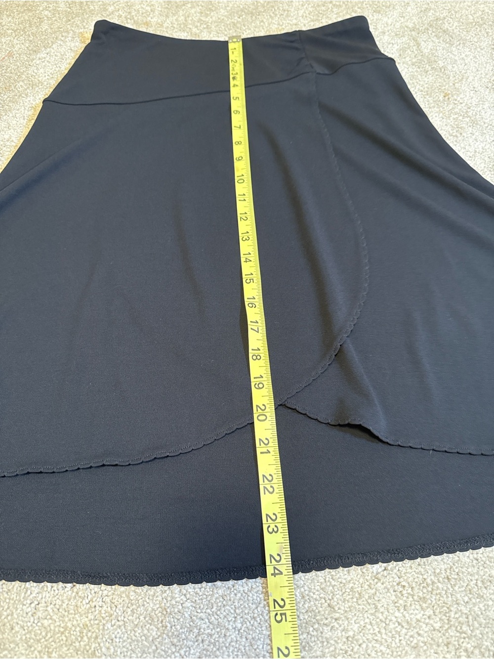 Express Black Asymmetrical Wrap Skirt Sz Small Flowy Stretch Midi Mini Workwear - Picture 5 of 5